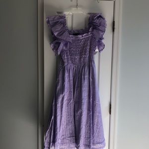 Banana Republic Smocked Ruffle Midi Dress